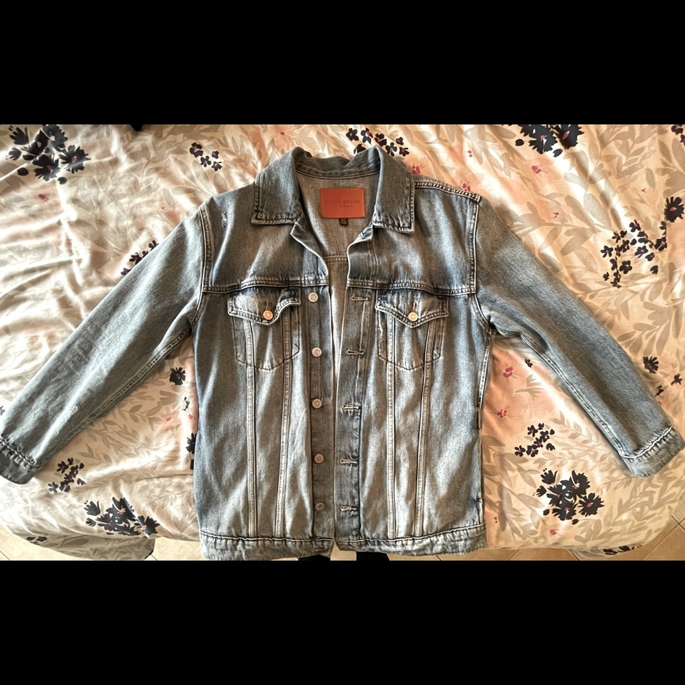 Lucky Brand Boyfriend Trucker | S/P | Oversized Distressed Denim Jacket